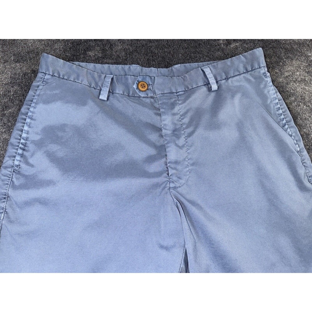 Turtleson Mens 33 Blue Flat Front Golf Shorts Chino 9"